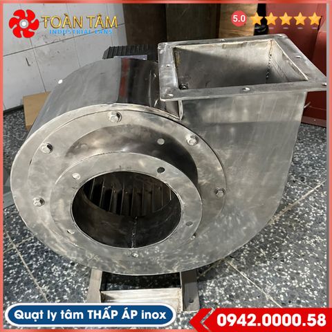 quạt ly tâm thấp áp inox 304 chống ăn mòn