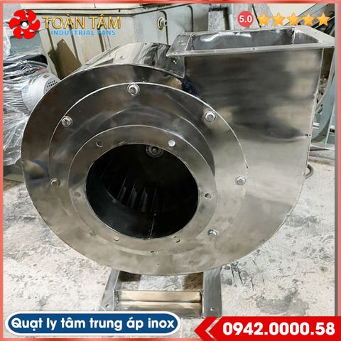  Quạt ly tâm inox 304 chống ăn mòn axit  dòng trung áp 