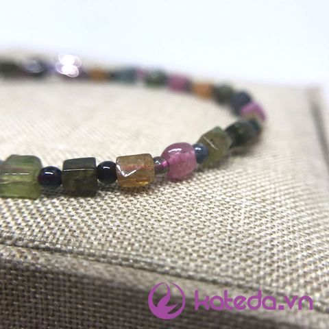 Vòng Tourmaline Khối Mix Bạc 925 KATEDA