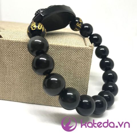 Vòng Tay Phật Bản Mệnh Đá Obsidian Như Lai Đại Nhật KATEDA