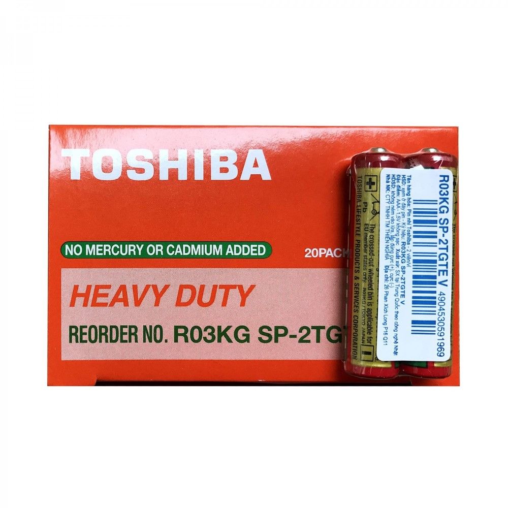  PIN NHÍ CAM TOSHIBA AAA, 1.5V, KHÔNG SẠC 