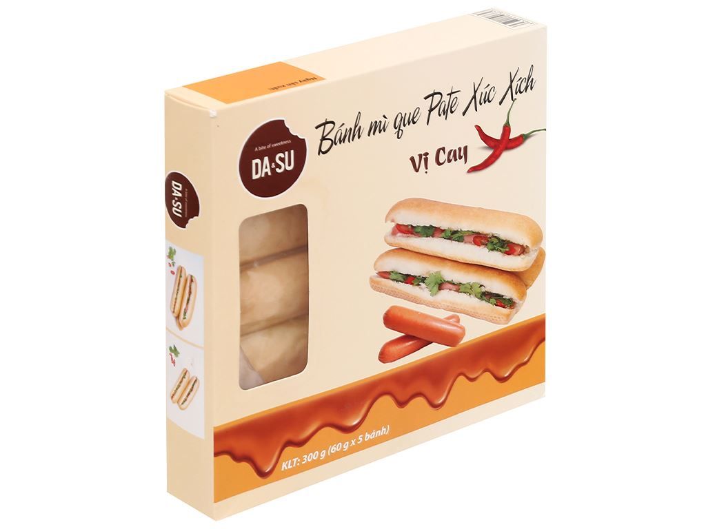  BÁNH MÌ QUE PATE XÚC XÍCH VỊ CAY 300G 