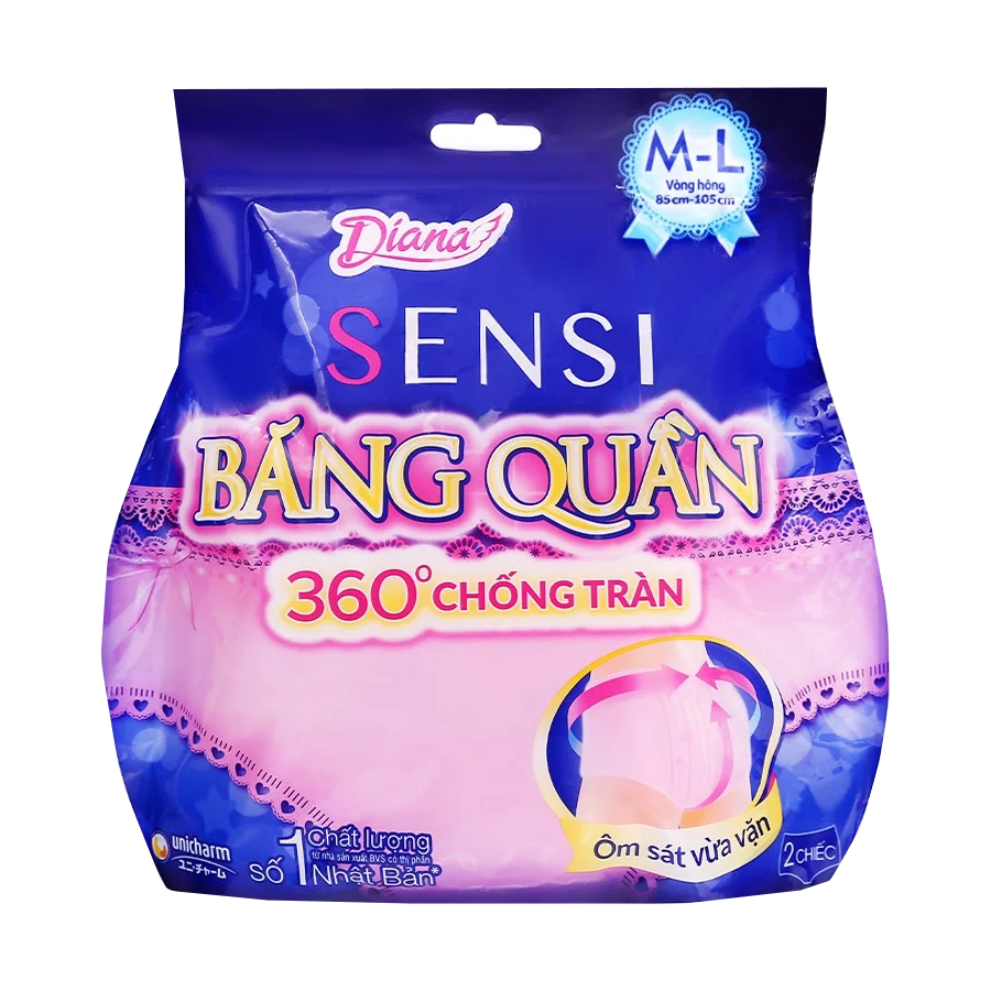  BĂNG VỆ SINH DIANA SENSI BAN ĐÊM DẠNG QUẦN M-L 