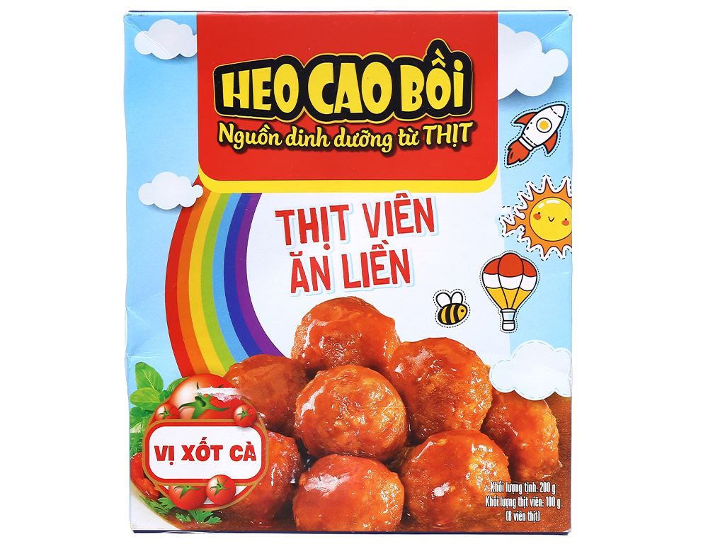  HEO CAO BỒI THỊT VIÊN ĂN LIỀN VỊ XỐT CÀ 200G 