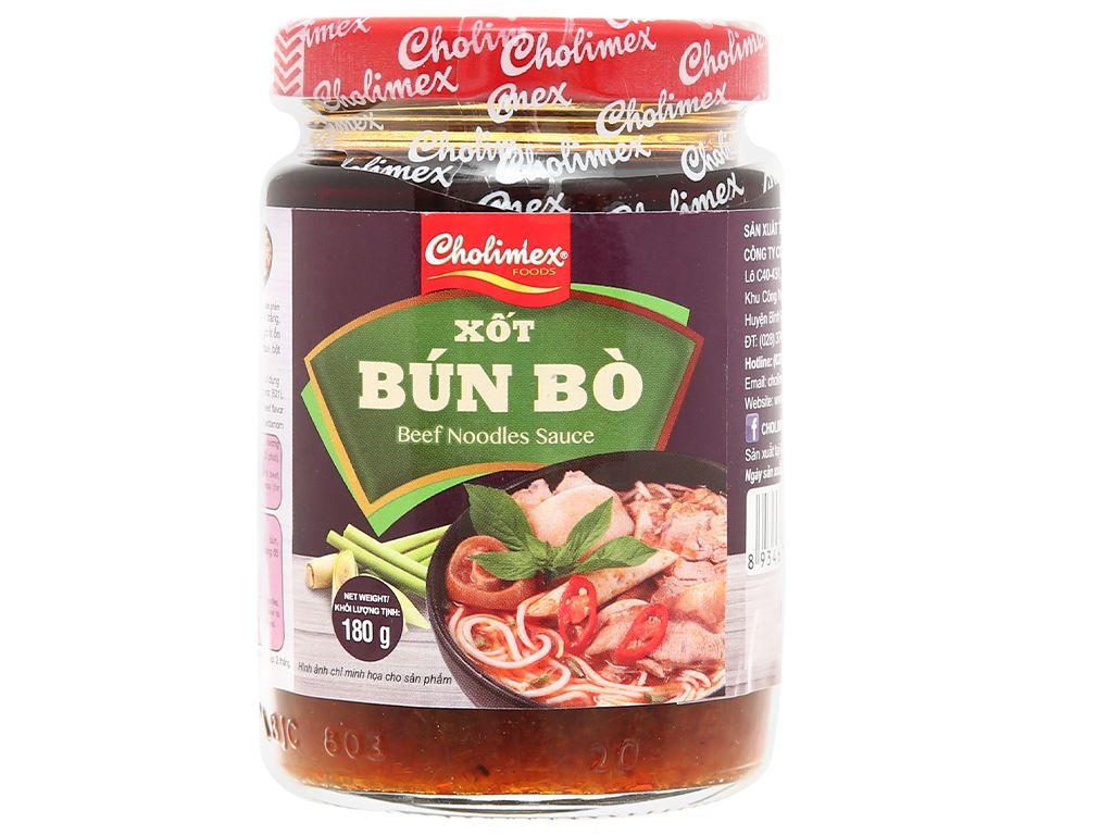  XỐT BÚN BÒ THỦY TINH 180G 