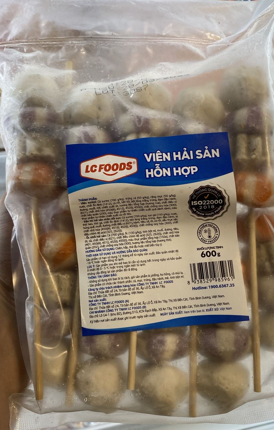  VIÊN HẢI SẢN HỖN HỢP LC FOOD 600G 