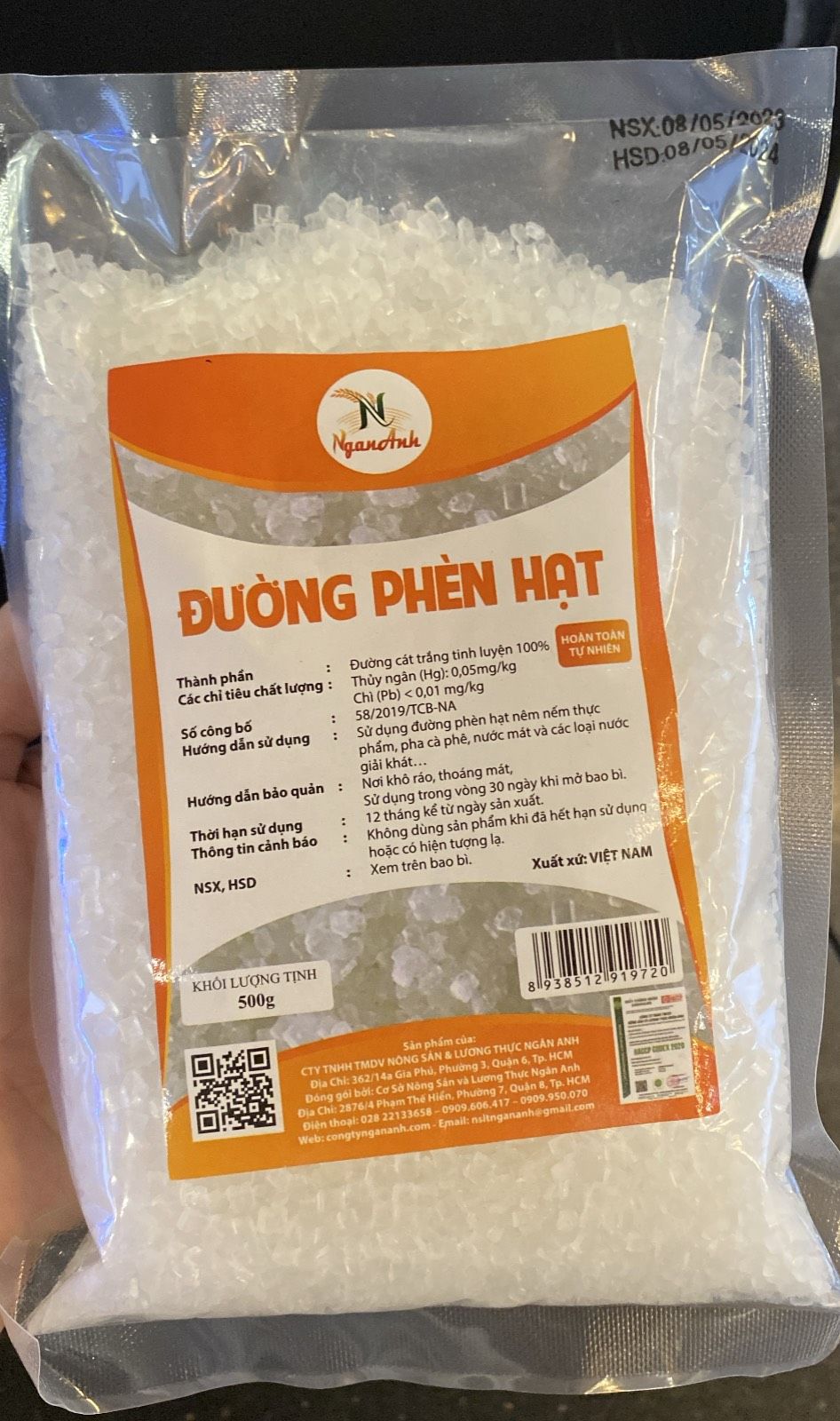  ĐƯỜNG PHÈN HẠT 500G 