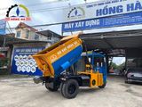 Máy trộn bê tông tự hành bồn ngang 12 bao ba bánh Hồng Hà