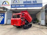 Máy trộn bê tông tự hành bồn ngang bánh xích 18 bao Hồng Hà