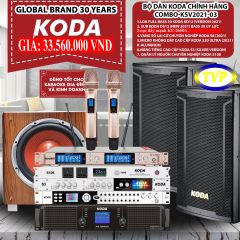 BỘ DÀN LOA KARAOKE KODA KSV2021-03 CHO GIA ĐÌNH, QUÁN KARAOKE ( 4 loa )