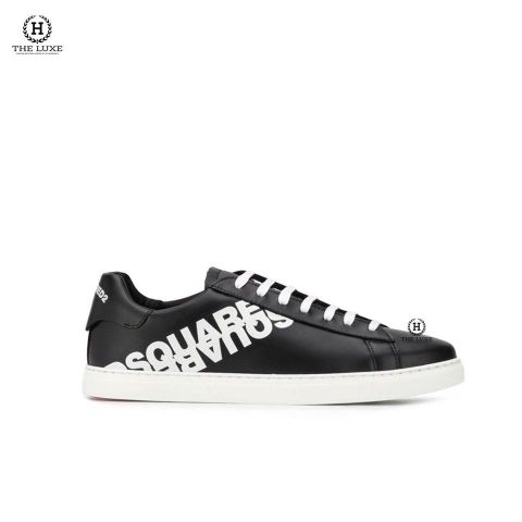  Sneaker Dsquared2 Đen Chữ Trắng 