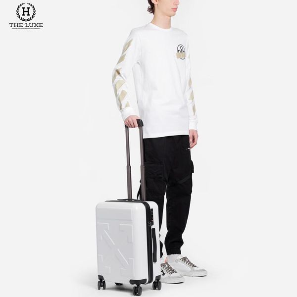 Vali Off-White Trắng Họa Tiết Nổi