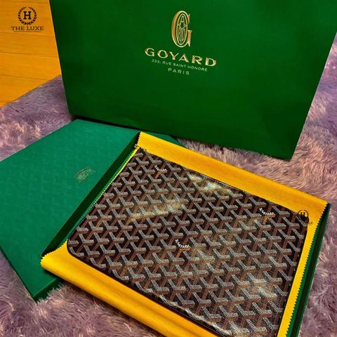  Clutch Goyard Nâu Mỏng 