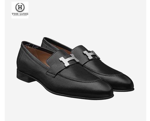  Loafer Hermes Paris Chevre Black 