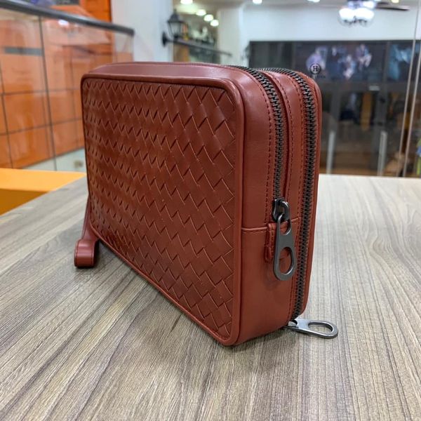 Clutch BOTTEGA Đỏ Boxdeaux 2 Zippy