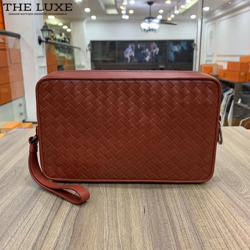 Clutch BOTTEGA Đỏ Boxdeaux 2 Zippy