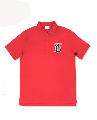  Polo Burberry Đỏ Thêu Tag Ngực TB 