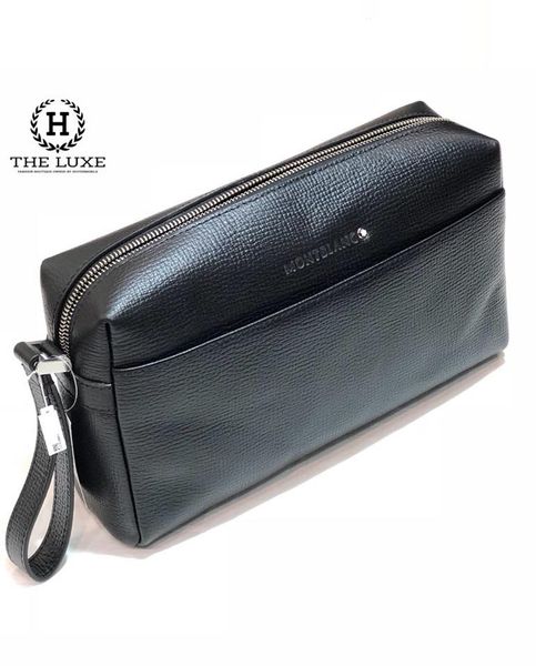 Clutch  MontBlanc Toipetry đen sần