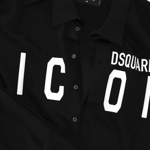 Áo Sơ Mi Dsquared2 Đen Dài Tay