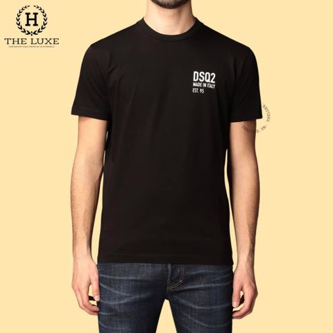  T-shirt Dsquared2 đen hoạ tiết độc đáo 