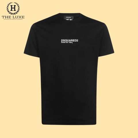  Áo T-shirt Dsquared2 đen hoạ tiết 