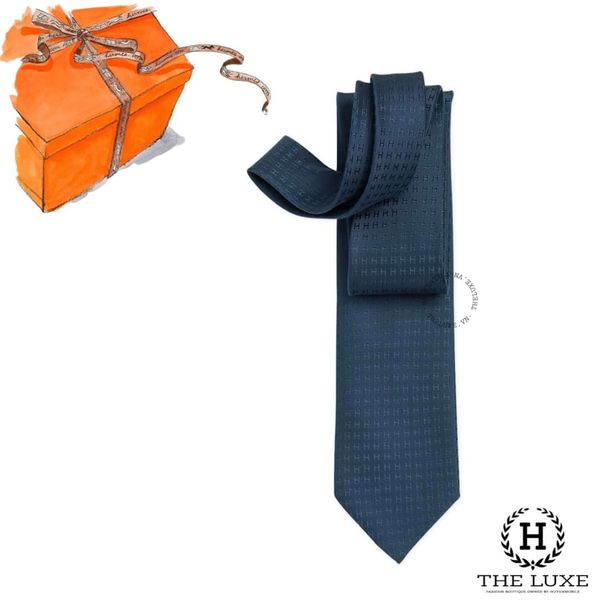 Cà Vạt Hermes Hoạ Tiết Độc Đáo