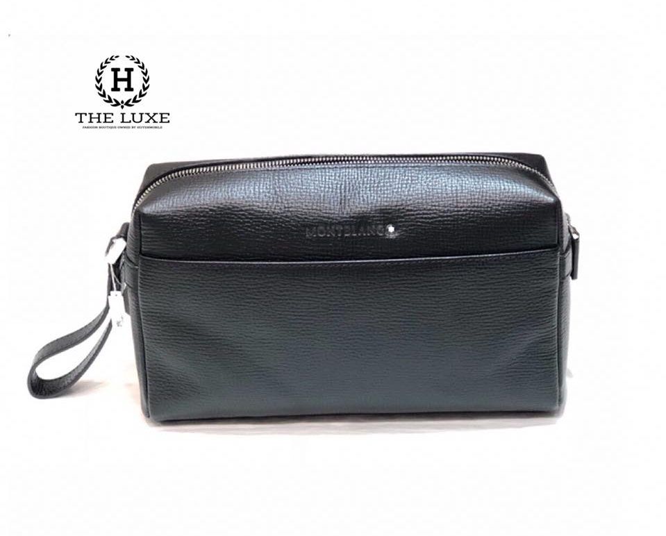 Clutch  MontBlanc Toipetry đen sần