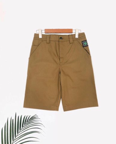  Quần Short Kenzo Màu Nâu Thêu Chữ 