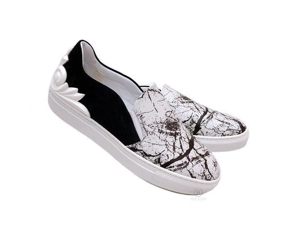 Slip On Versace Đế Trắng Pha Đen