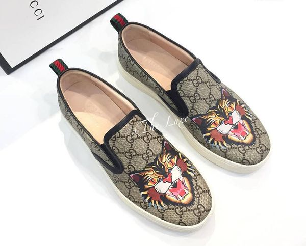 Slip on Gucci Vân Mono Mặt Hổ