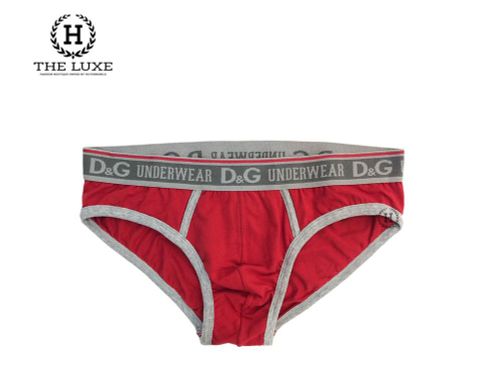  Underwear Dolce tam giác đỏ cạp chữ 