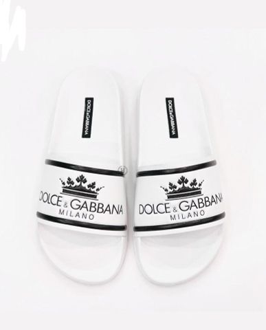  Slide Dolce & Gabbana Embossed White new season 2019 