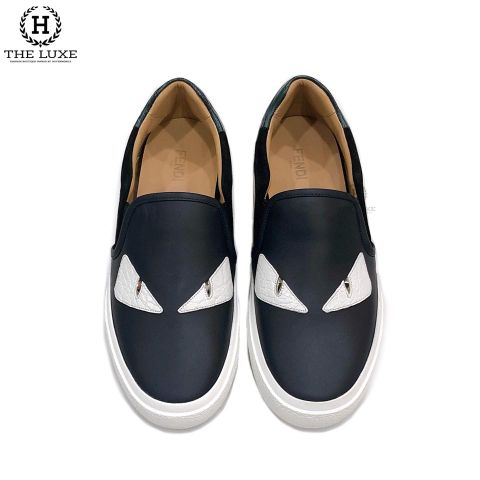  Slipon Fendi Xanh Navy Mắt Trắng 