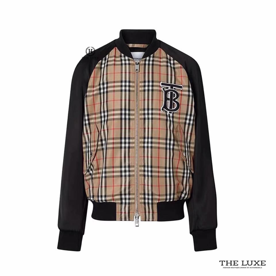 Áo Bomber Jacket Burbery Check