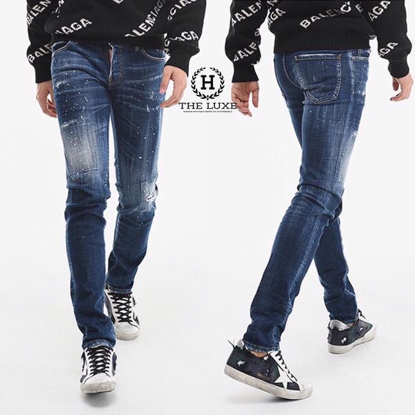 Jeans Dsquared2 Dáng Skater Xanh Tag Nhiều Màu