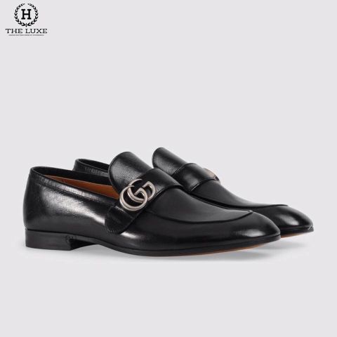  Loafer Gucci Đen Tag Bạc 