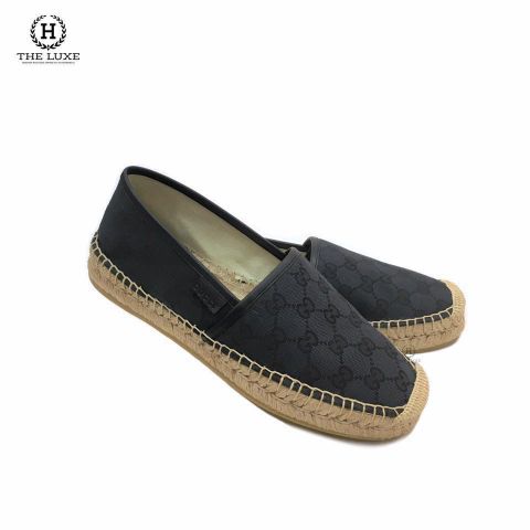  Slip-on Gucci Đế Cói Mono Đen Xanh 