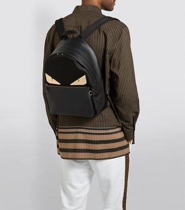 Balo Fendi Bag Bugs Leather Backpack