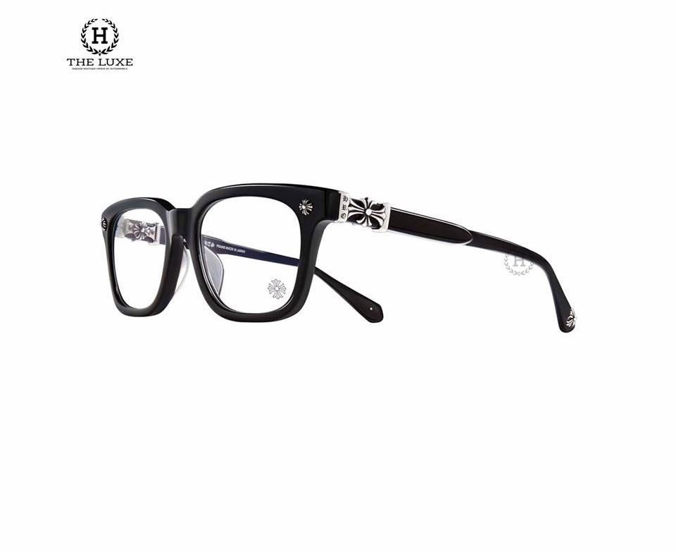 Kính chrome Hearts Cox Ucker gọng đen điểm vàng