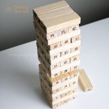 Trò Chơi Thanh Rút Gỗ Jenga 54 Thanh - Đồ Chơi Trí Tuệ 100% Gỗ Tự Nhiên