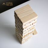 Trò Chơi Thanh Rút Gỗ Jenga 54 Thanh - Đồ Chơi Trí Tuệ 100% Gỗ Tự Nhiên