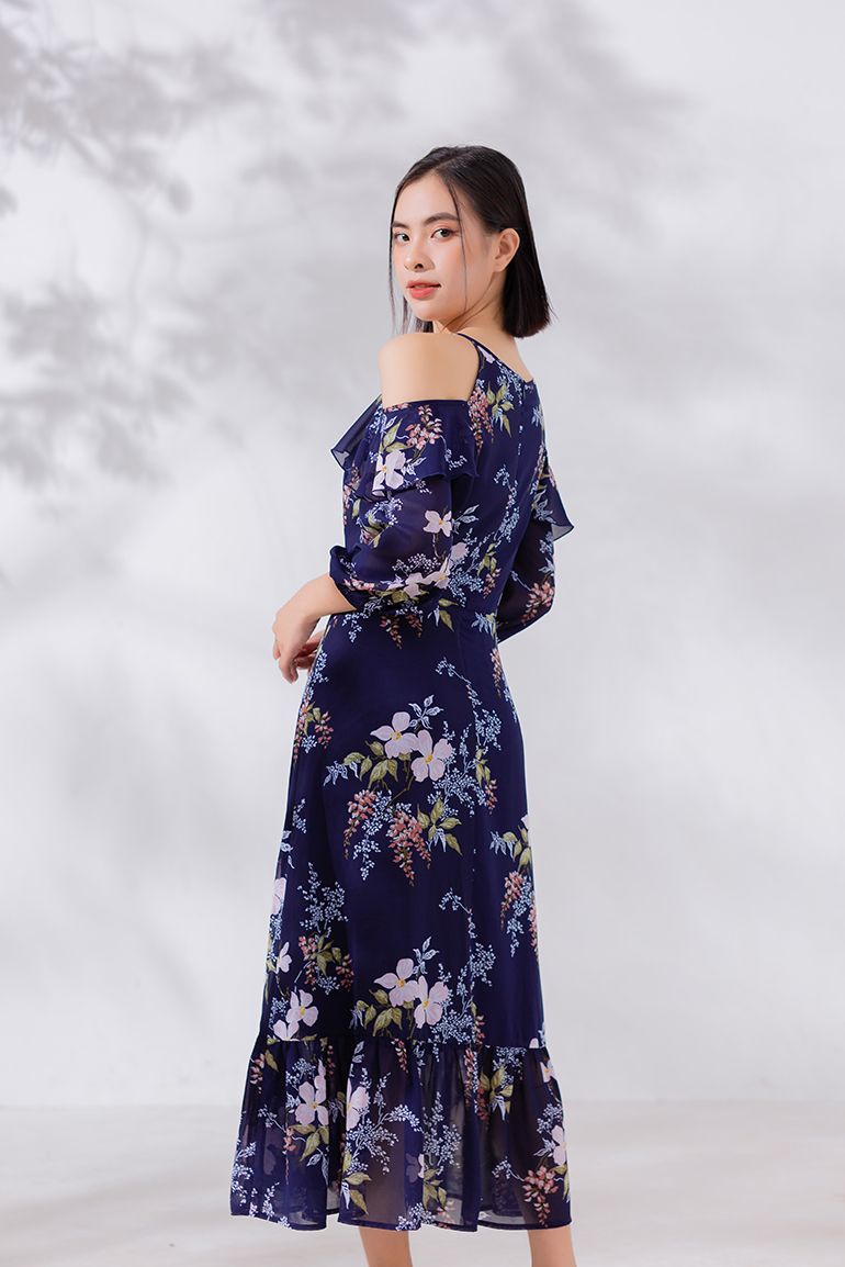 ĐẦM MAXI ĐUÔI CÁ PHỐI BÈO 3340