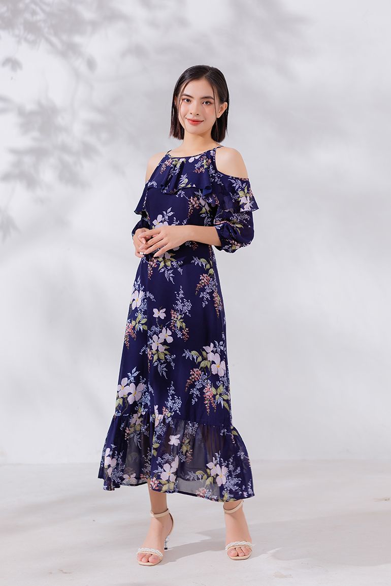 ĐẦM MAXI ĐUÔI CÁ PHỐI BÈO 3340