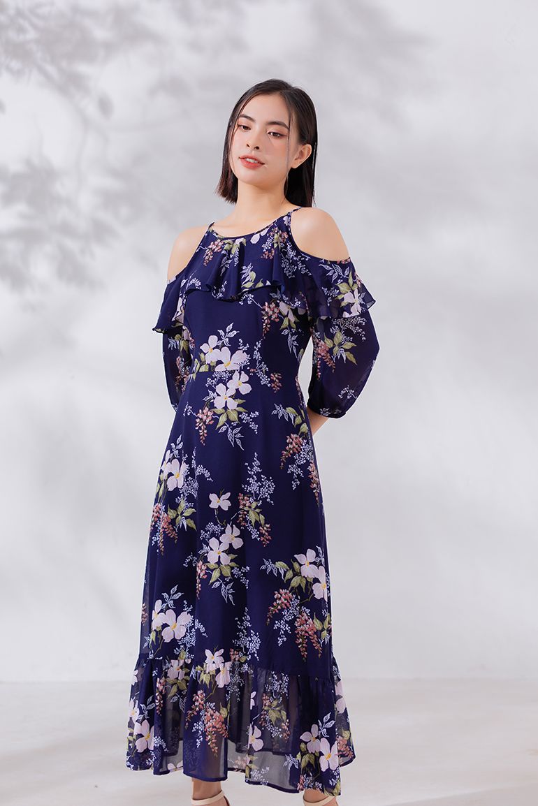 ĐẦM MAXI ĐUÔI CÁ PHỐI BÈO 3340