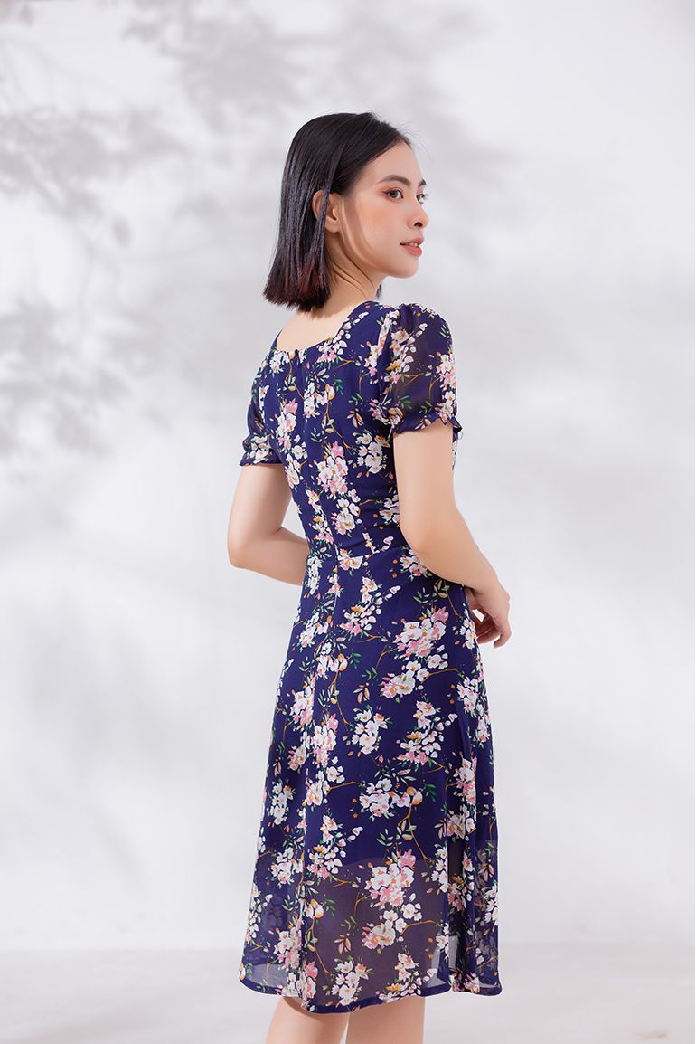 ĐẦM HOA NHÍ PHỐI NÚT 3345