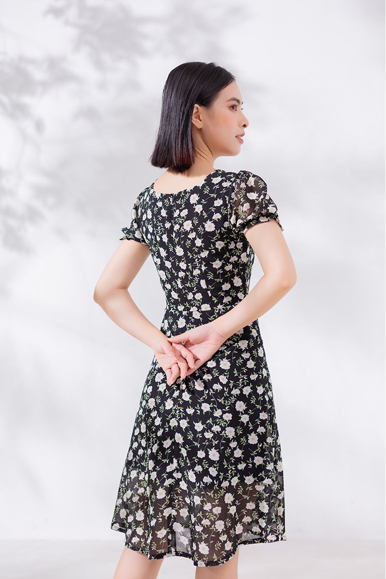 ĐẦM HOA NHÍ PHỐI NÚT 3345