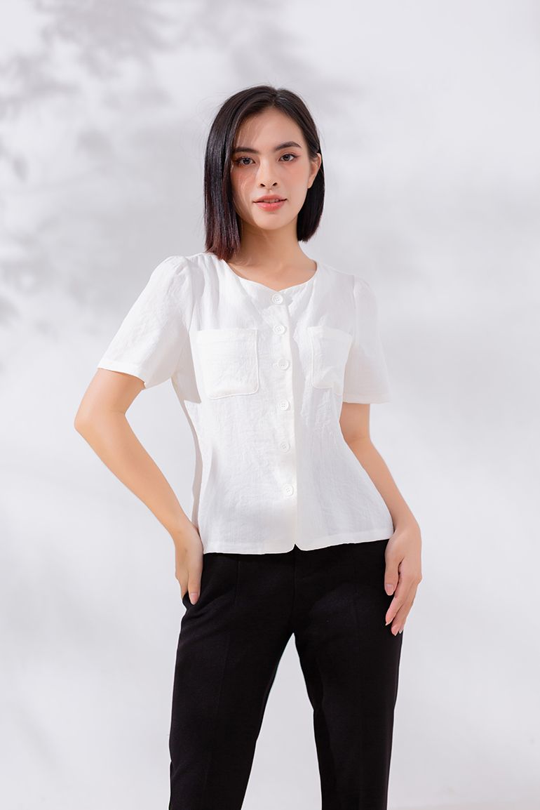 ÁO SƠ MI LINEN TAY NGẮN 5573