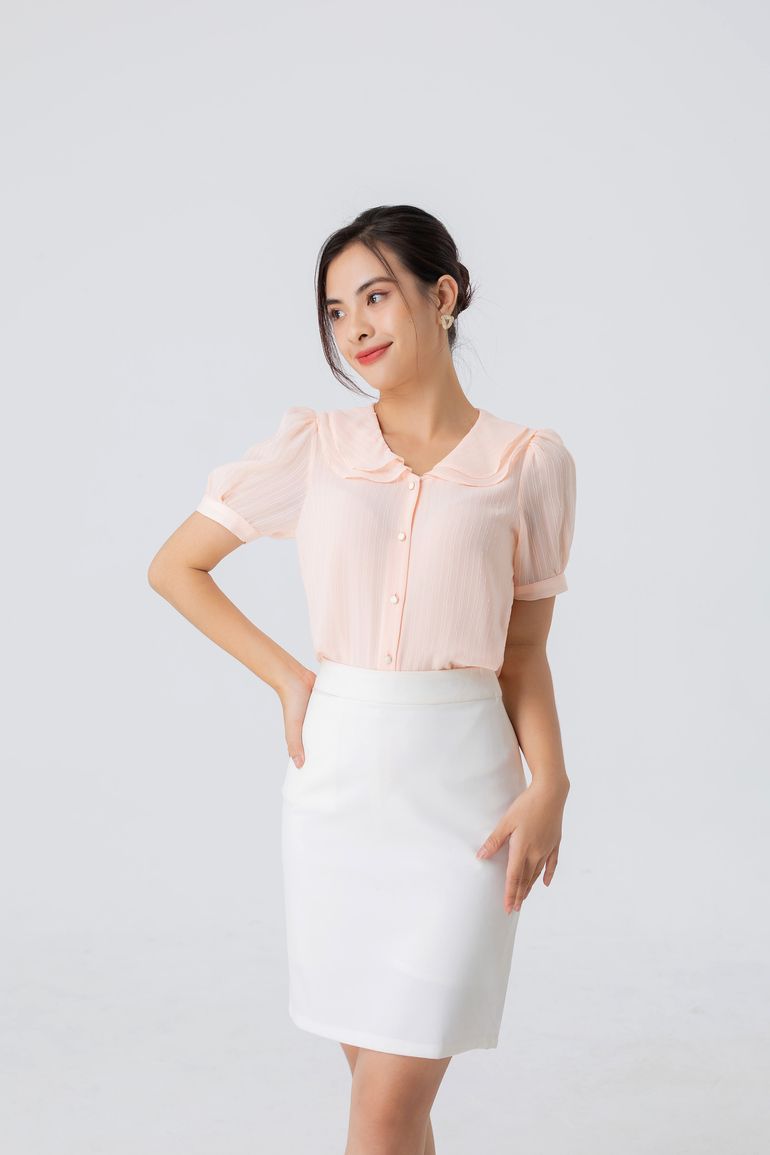 ÁO SƠ MI CỔ TRÒN LAYER 5701