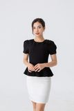  ÁO PEPLUM NƠ NGỌC 5707 