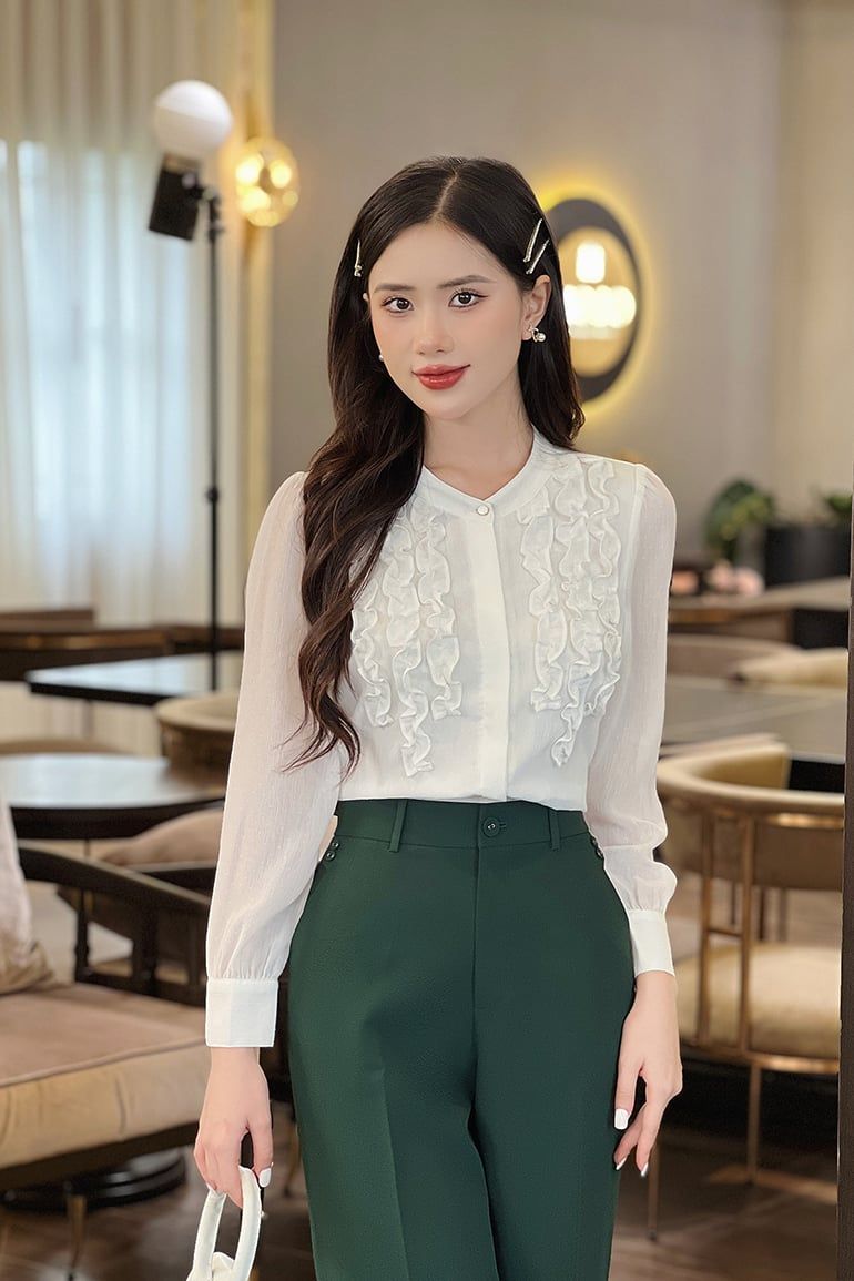 ÁO SƠ MI NHÚN BÈO 5747